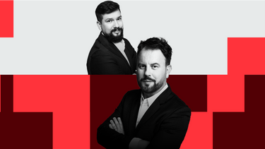 Michał Płociński, zastępca redaktora naczelnego „Rzeczpospolitej” oraz Jacek Nizinkiewicz dziennikar