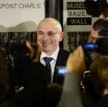 Michaił Chodorkowski w Wall Museum w Berlinie podczas pierwszej konferencji prasowej po ułaskawieniu