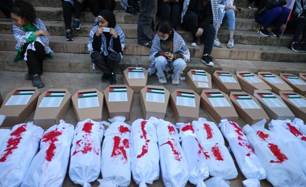 Bejrut. Protest przeciwko działaniom Izraela w Strefie Gazy