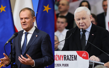 Premier Donald Tusk i prezes PiS Jarosław Kaczyński