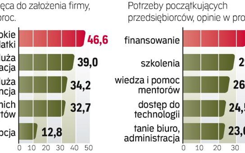 W badaniach mierzących gotowość do założenia własnej firmy Polacy wypadają najlepiej w Europie. Gorz