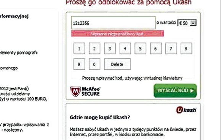 Tak wygląda komunikat oszustów. Policja ostrzega, aby pod żadnym pozorem nie wpłacać pieniędzy za zd