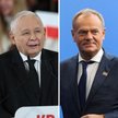 Prezes PiS Jarosław Kaczyński i przewodniczący PO, premier RP Donald Tusk