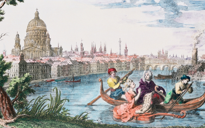 XVIII-wieczna ilustracja do „Muzyki na wodzie” Haendla