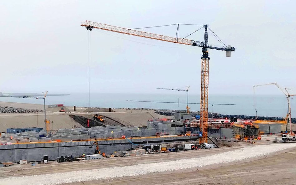 Budowa wjazdu do tunelu od strony duńskiej, zdjęcie z maja 2025