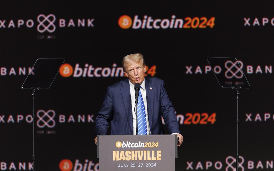 Były prezydent Donald Trump przemawiał w lipcu na konferencji Bitcoin 2024 w Nashville