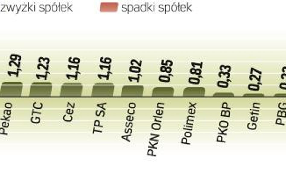 Indeks najwiĘkszych spóŁek zyskaŁ w piątek 1,2 proc. Giełda odrabia straty. Możliwe, że inwestorzy s