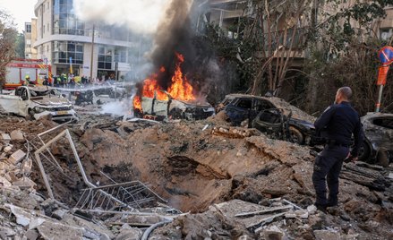 Tel Awiw po irańskim ostrzale.