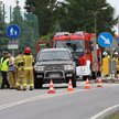 Miejsce kolizji auta osobowego i rowerzysty w miejscowości Lutogniew k. Krotoszyna