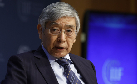 Haruhiko Kuroda, prezes Banku Japonii, stara się powstrzymać zbytnią deprecjację jena.