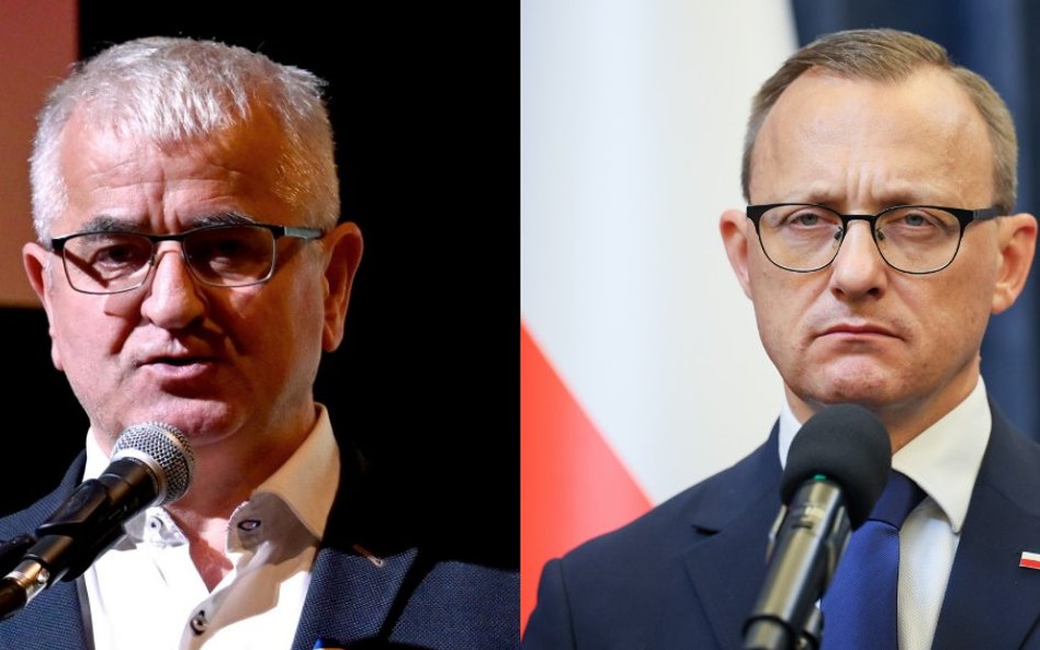 Mirosław Skórka, prezes Związku Ukraińców w Polsce i Rafał Leśkiewicz, rzecznik prezydenta Karola Na