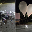 Jeden z balonów wysłanych nad Koreę Południową
