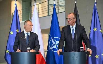 Donald Tusk i Friedrich Merz