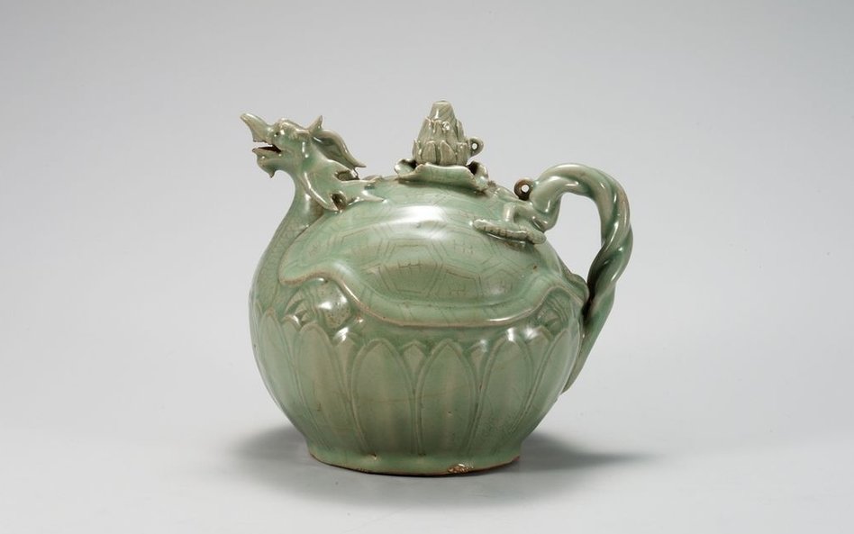 Dzban w kształcie żółwia Goryeo, XII w. seladon