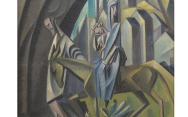 Andrzej Pronaszko, „Ucieczka Marii do Egiptu”, 1921, olej, płótno