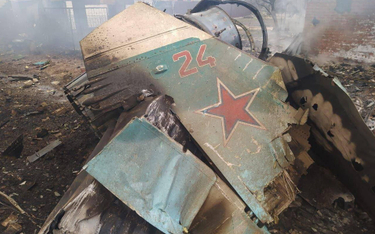 Szczątki zestrzelonego, rosyjskiego samolotu