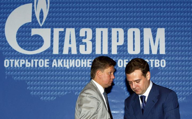 Prezes Gazpromu Aleksiej Miller i Dmitrij Miedwiediew w 2006 r., gdy obecny prezydent Rosji był prze