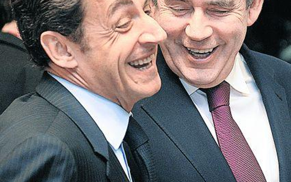 Prezydent Francji Nicolas Sarkozy (z lewej) oraz brytyjski premier Gordon Brown są zgodni w sprawie 