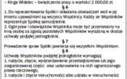 Wzór umowy spółki jawnej