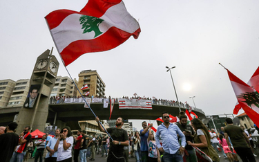 Protesty w Libanie. Fot./AFP