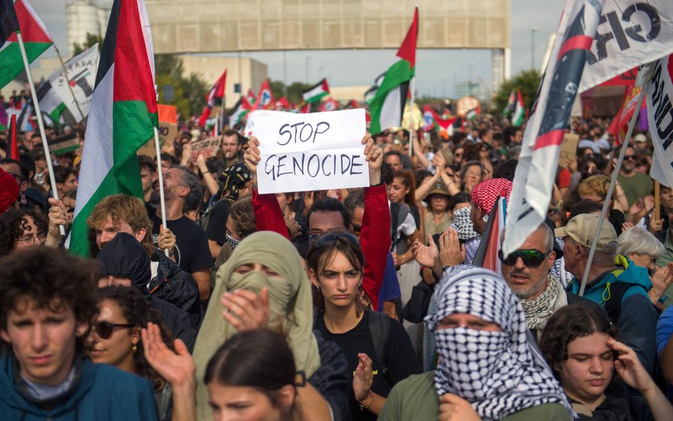 Protest w geście solidarności z Palestyńczykami w Wenecji