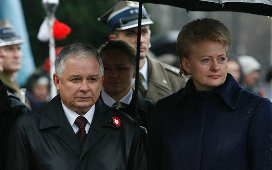 Prezydent Lech Kaczyński i prezydent Litwy Dalia Grybauskait?