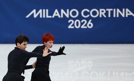 W Mediolanie i Cortinie trenują już m.in. łyżwiarze figurowi. Na zdjęciu francuska para Jewgienia Ło
