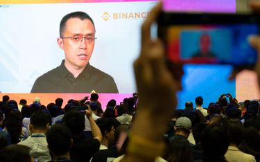 Changpeng Zhao, prezes Binance, występuje zdalnie na Web3 Blockchain Festival w Hongkongu w kwietniu