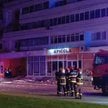 Miejsce uderzenia drona w blok mieszkalny w Rumunii
