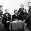 Oficerowie Biura Szyfrów. Od lewej: Jakub Plezia, Jerzy Suryn, Yamawaki Masataka, Paweł Misiurewicz,