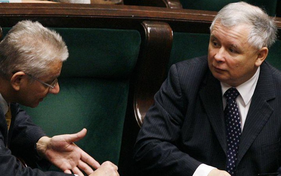 Ludwik Dorn i Jarosław Kaczyński. Zdjęcie z 2007 roku