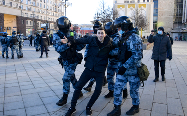 Antywojenny protest w Moskwie