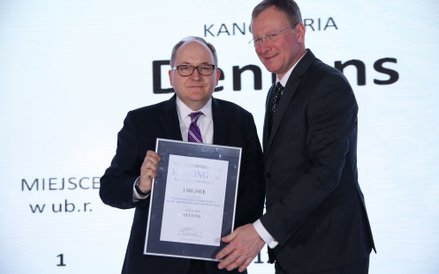 Kancelaria Dentons - I miejsce w rankingu kancelarii według liczby adwokatów i radców prawnych