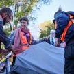 Aktywiści z Ostatniego Pokolenia przed Sejmem w Warszawie