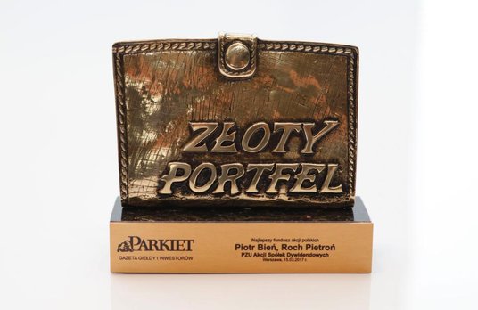 Nagroda Gazety Giełdy i Inwestorów Parkiet - Najlepszy funusz akcji polskich PZU Akcji Spółek Dywide