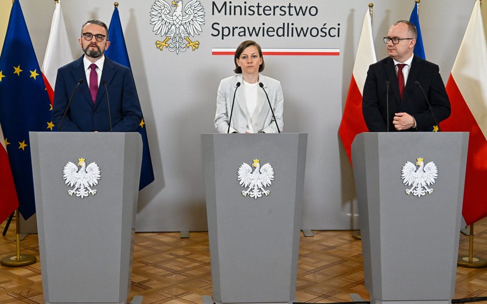 Minister sprawiedliwości, prokurator generalny Adam Bodnar, wiceminister sprawiedliwości Zuzanna Rud