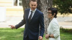 Rzecznik rządu Adam Szłapka i prof. Barbara Mróz-Gorgoń