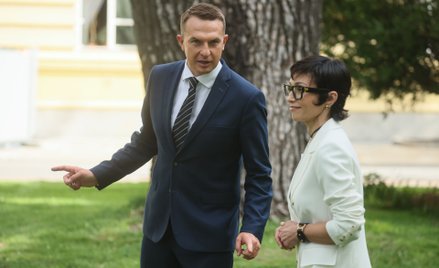 Rzecznik rządu Adam Szłapka i prof. Barbara Mróz-Gorgoń