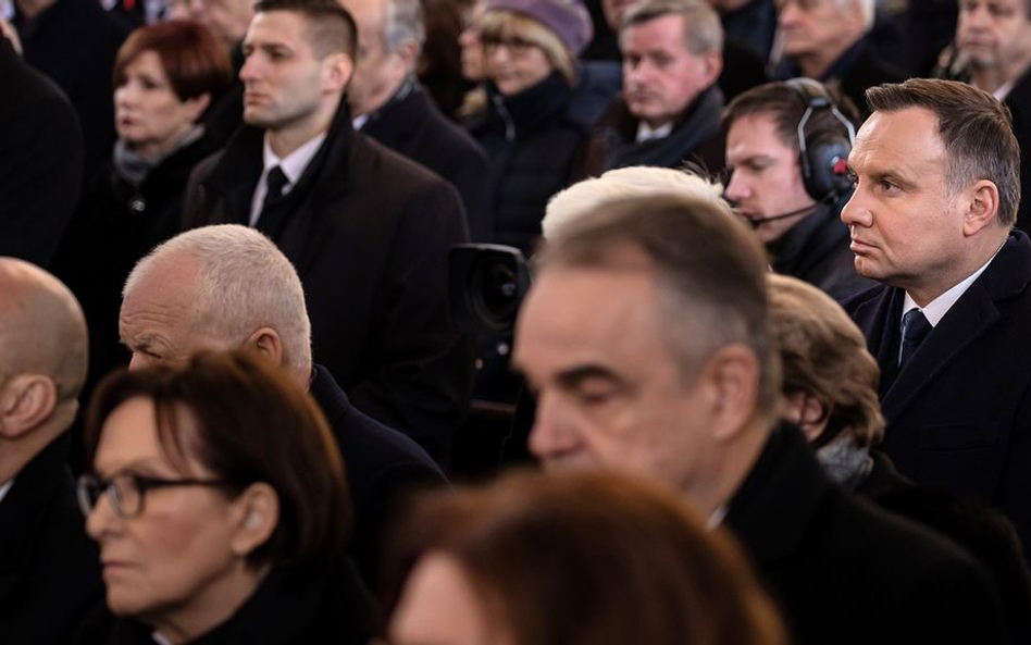 Gdańsk, uroczystości pogrzebowe Pawła Adamowicza w Bazylice Mariackiej