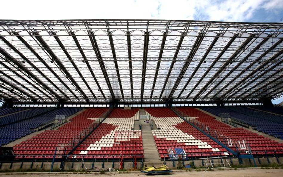 Trybuna budowanego stadionu Wisły Kraków
