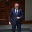 Premier Donald Tusk na sali obrad Sejmu