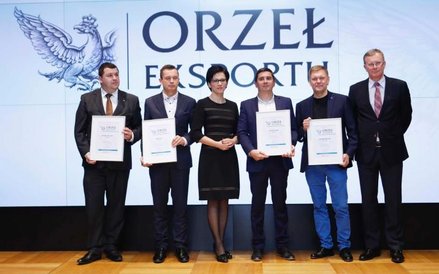 Przedstawicielom firm nagrodzonych Orłem Eksportu gratulowała prezes GPW Małgorzata Zaleska oraz red