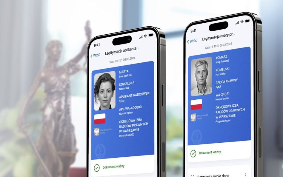 W aplikacji mObywatel 2.0 pojawiły się 2 nowe dokumenty: Legitymacja radcy prawnego i Legitymacja ap