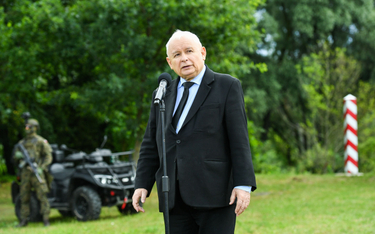 Wicepremier, prezes PiS Jarosław Kaczyński podczas wizyty w Kodniu