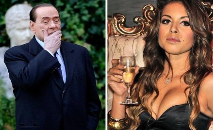 Były premier Włoch Silvio Berlusconi i oskarżona o kradzież Karima El Mahroug vel Ruby