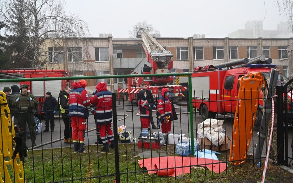 Przedszkole przy którym rozbił się śmigłowiec