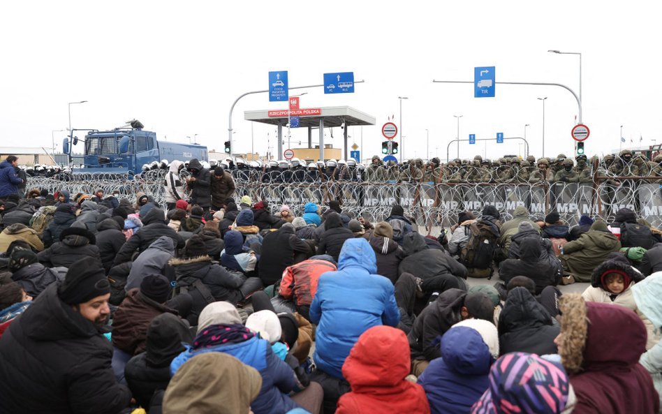 Imigranci na granicy Polski z Białorusią