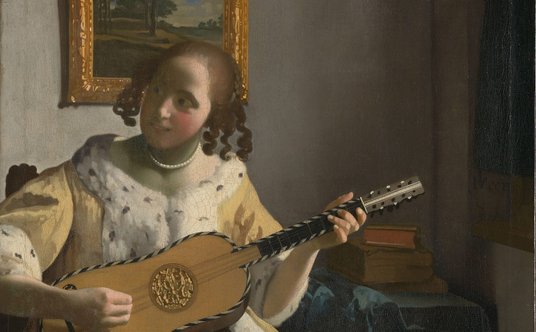 Jan Vermeer, „Dziewczyna grająca na gitarze”, 1672 rok