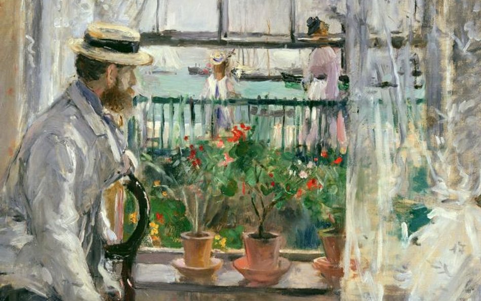 Berthe Morisot, Edouard Manet na wyspie Wight, 1875