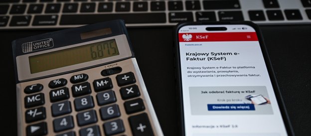 Strona internetowa logowania do Krajowego Systemu e-Faktur